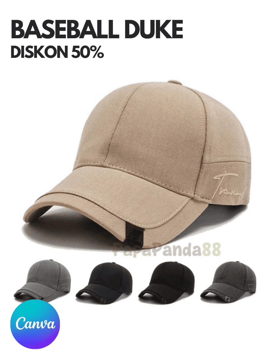 Spesial Hari Ini! Topi Pria Baseball DUKE Polos Distro Lagi Diskon 50% – Rating 4.9, Gokil Kali!