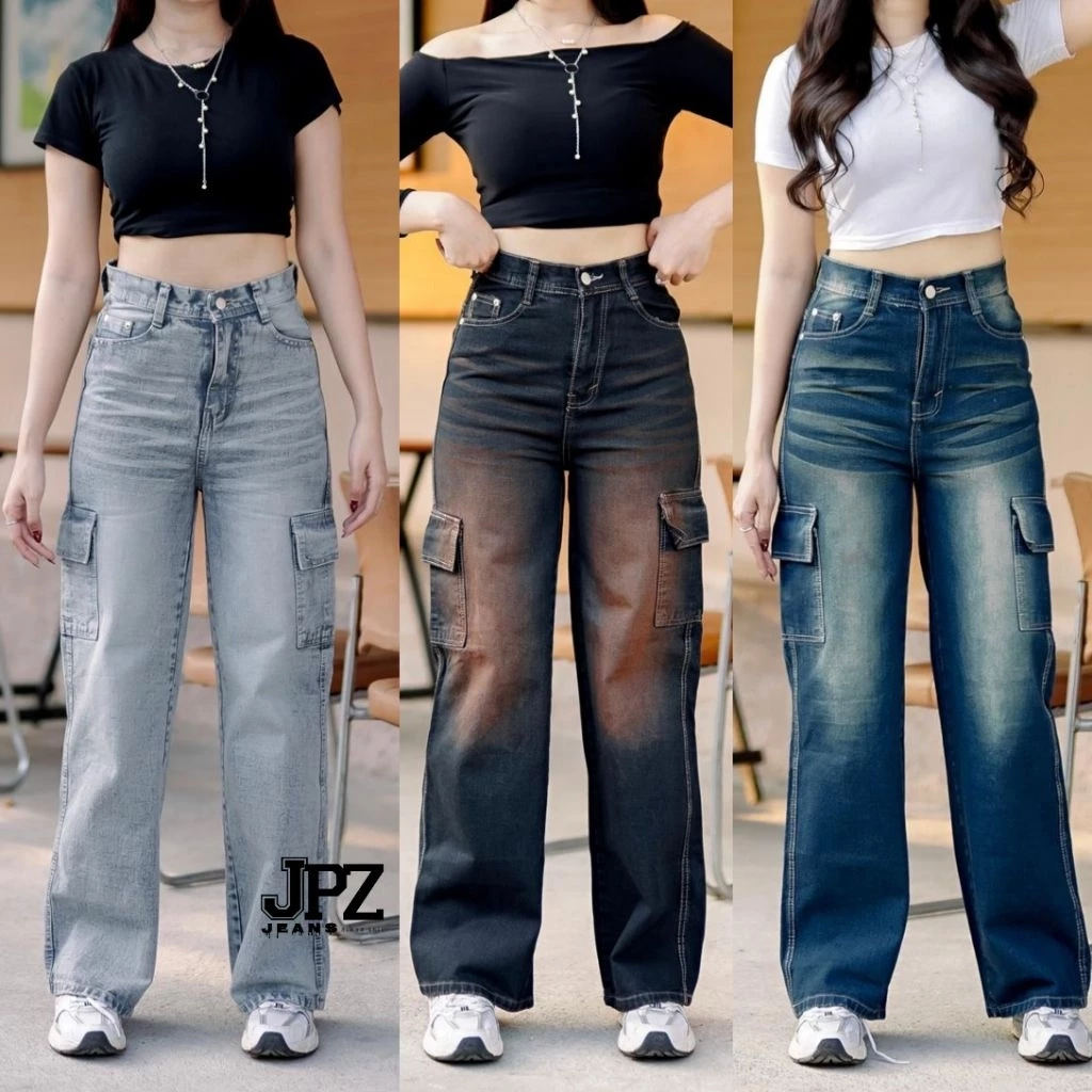 Cargo Jeans Baggy Unisex, Gaya Streetwear Retro yang Lagi Tren